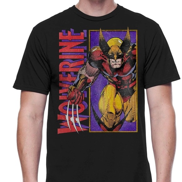 Wolverine, Men's & Big Men's Graphic Crew Neck T-Shirt, Panel Bust - Picture 3 of 5